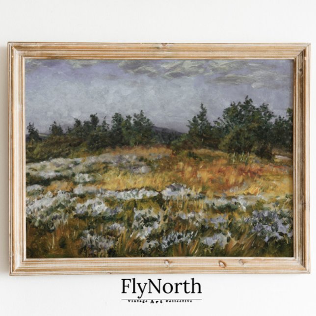 Affiche Paysage Muet Imprimer Aquarelle du village antique (Créateur téléchargé)