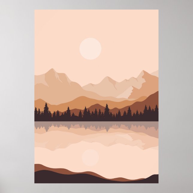 Affiche Paysage murale arrière - plan (Devant)