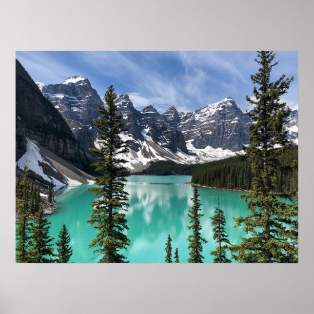 Affiche Paysage naturel Lac Moraine, Alberta, Canada (Devant)