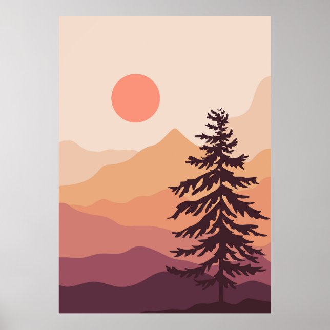 Affiche Paysage naturel murale arrière - plan (Devant)