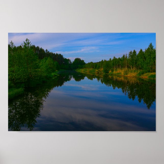 Affiche Paysage naturel Paysage Lac Sky Belarus (Devant)