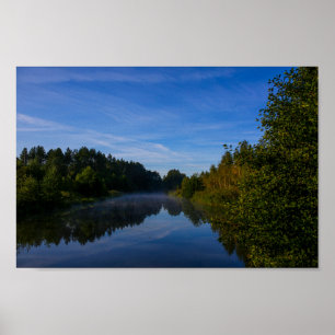 Affiche Paysage naturel Paysage Lac Sky Fog Canal