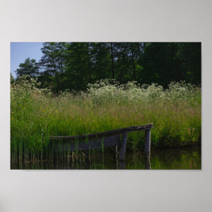 Affiche Paysage naturel Paysage rural Lac Vieux quai