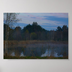 Affiche Paysage naturel Paysage rural Paysage du lac Fog