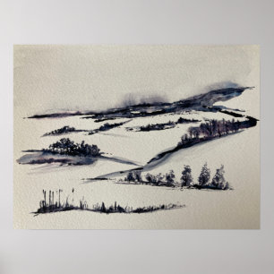 Affiche Paysage neigeux