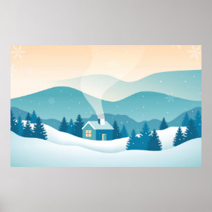 Affiche Paysage neigeux
