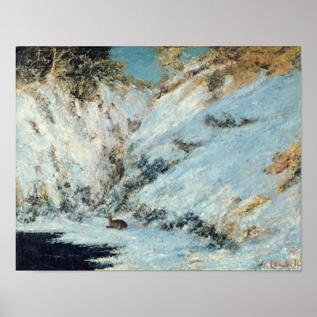 Affiche Paysage neigeux, 1866 (Devant)
