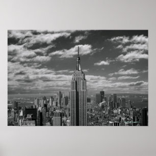Affiche Paysage noir et blanc de New York City skyline
