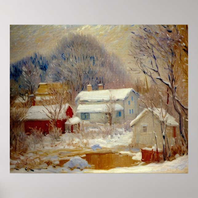 Affiche Paysage norvégien Sandviken (Devant)