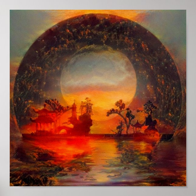 Affiche Paysage oriental (Devant)