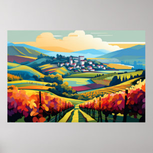 Affiche Paysage panoramique des Prairies Nature