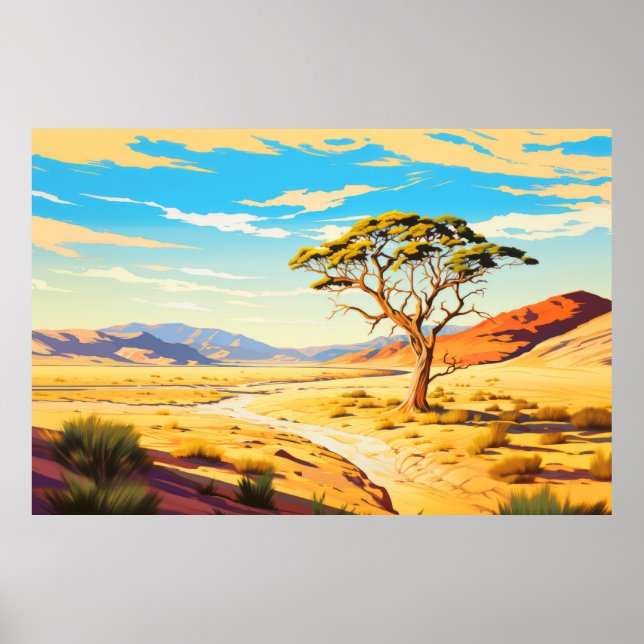 Affiche Paysage Panoramique Désert Paysage Nature (Devant)