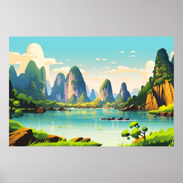 Affiche Paysage panoramique Nature (Devant)