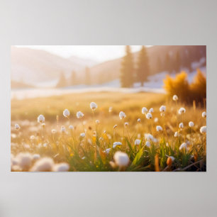 Affiche Paysage panoramique prairie Nature Paysage paisibl