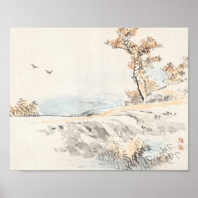 Affiche Paysage par Kōno Bairei (Devant)