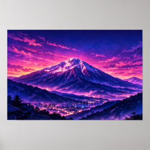 Affiche Paysage photographique Art Néon Édité 