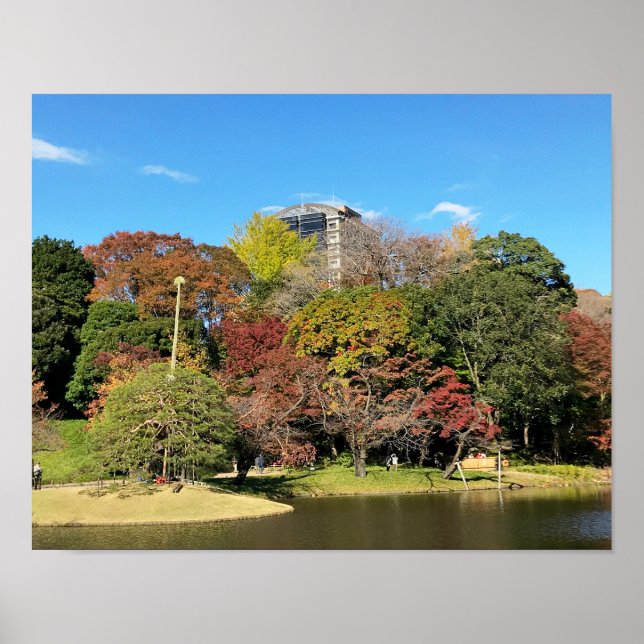 Affiche Paysage pittoresque avec couleur automne (Devant)