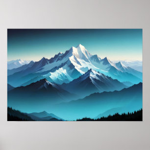 Affiche Paysage pittoresque Fond de la nature hivernale Ar