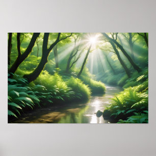 Affiche Paysage pittoresque Rivière panoramique Nature Pai