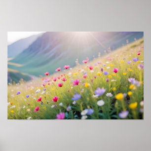 Affiche Paysage pittoresque Vallée du pré Nature Serene
