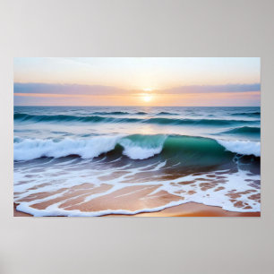 Affiche Paysage Plage Sunset Sunset Dusk Calme Relax