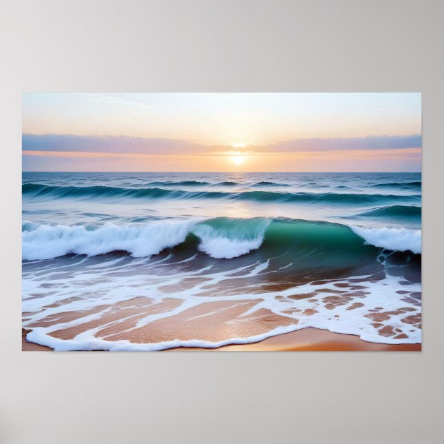 Affiche Paysage Plage Sunset Sunset Dusk Calme Relax (Devant)