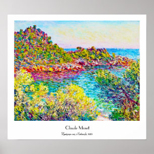 Affiche Paysage près de Monte Carlo, Claude Monet 1883