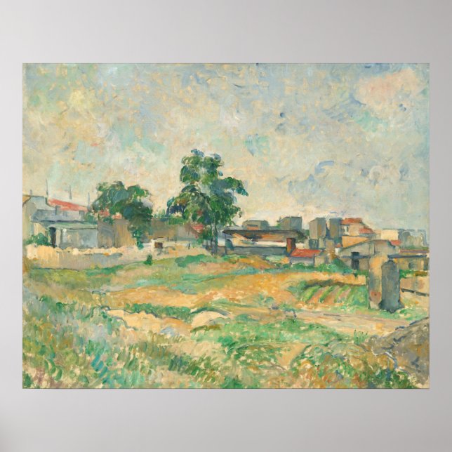 Affiche Paysage proche de Paris - Paul Cézanne Art (Devant)