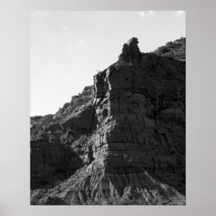 Affiche Paysage rocheux noir et blanc 16x20 vertical