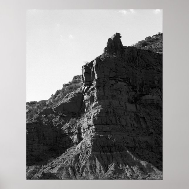 Affiche Paysage rocheux noir et blanc 16x20 vertical (Devant)