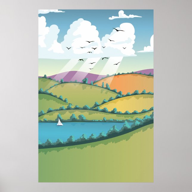 Affiche Paysage rural. (Devant)