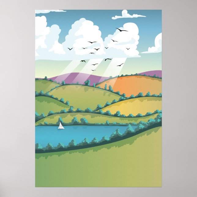 Affiche Paysage rural. (Devant)