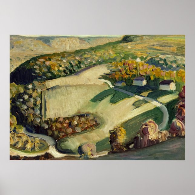 Affiche Paysage rural par Grant Wood (Devant)