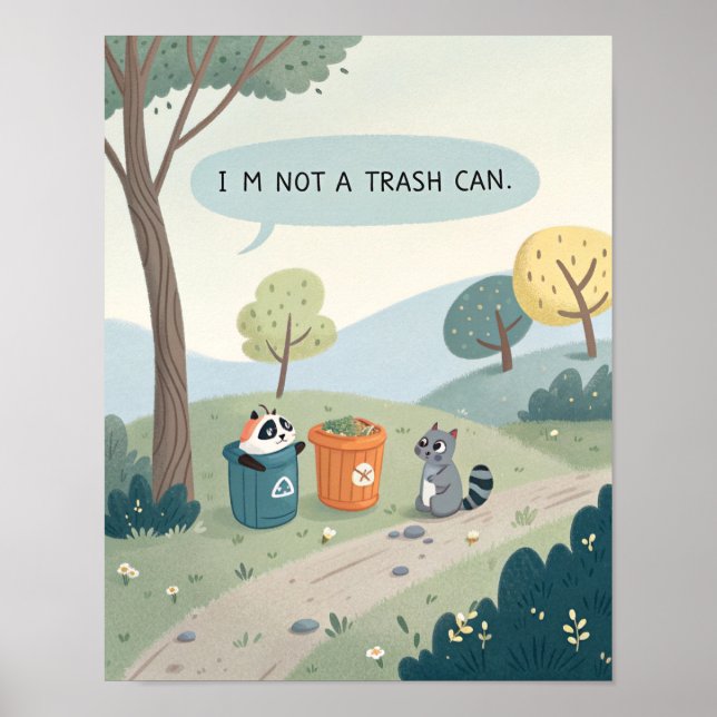 Affiche Paysage serein avec une touche d'humour (Devant)