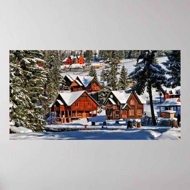 Affiche Paysage, ski, neige, hiver, actif, air, froid, (Devant)