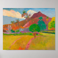 Paysage tahitien Paul Gauguin Post-impressionniste