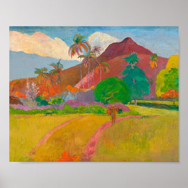 Affiche Paysage tahitien Paul Gauguin Post-impressionniste (Devant)