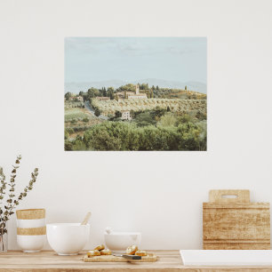 Affiche Paysage Toscane Couleurs douces