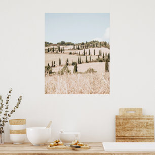 Affiche Paysage Toscane Couleurs douces
