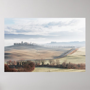 Affiche Paysage Toscane Couleurs douces