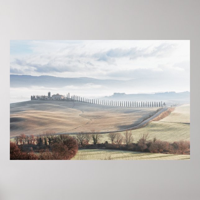 Affiche Paysage Toscane Couleurs douces (Devant)
