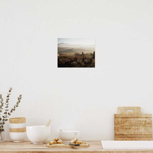 Affiche Paysage Toscane Couleurs douces (Cuisine)