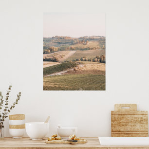 Affiche Paysage Toscane Couleurs douces