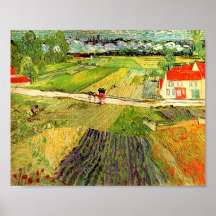Affiche Paysage, transport et train Van Gogh Art