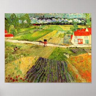 Affiche Paysage, transport et train Van Gogh Art