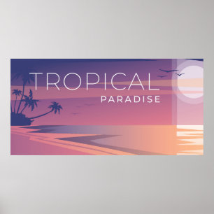 Affiche Paysage tropical