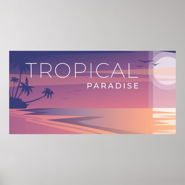 Affiche Paysage tropical (Devant)