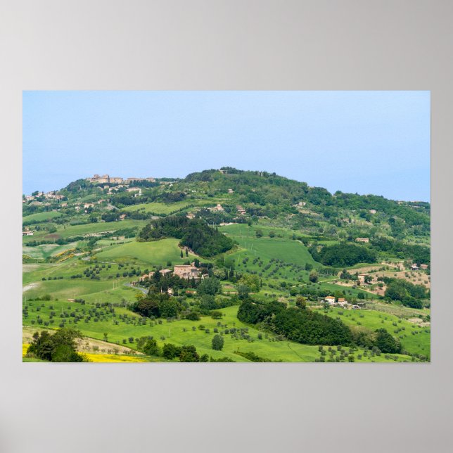 Affiche Paysage typique de Toscane avec collines - Italie (Devant)