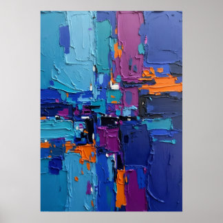 Affiche Paysage urbain abstrait gras et audacieux