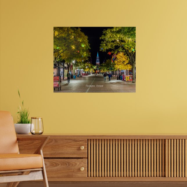 Affiche paysage urbain de Burlington, Vermont, (Salon 2)
